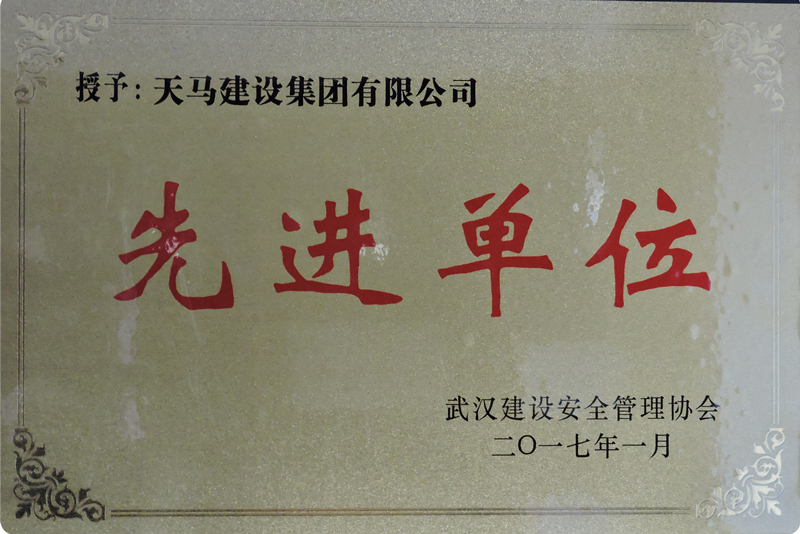 2016年度武漢市建設(shè)安全管理協(xié)會(huì)先進(jìn)單位